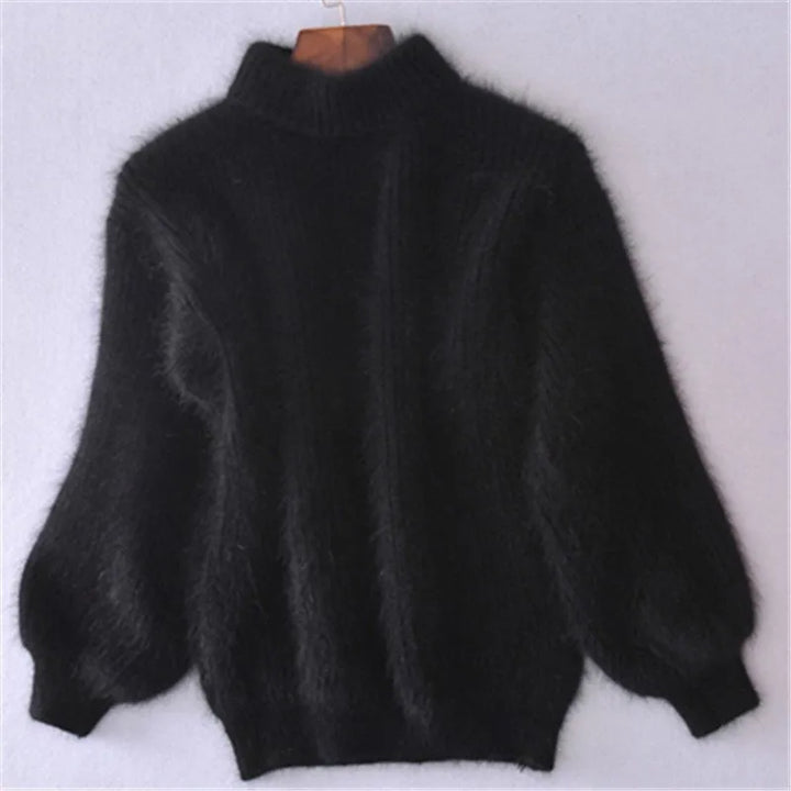Lena - Pull à col roulé en mohair