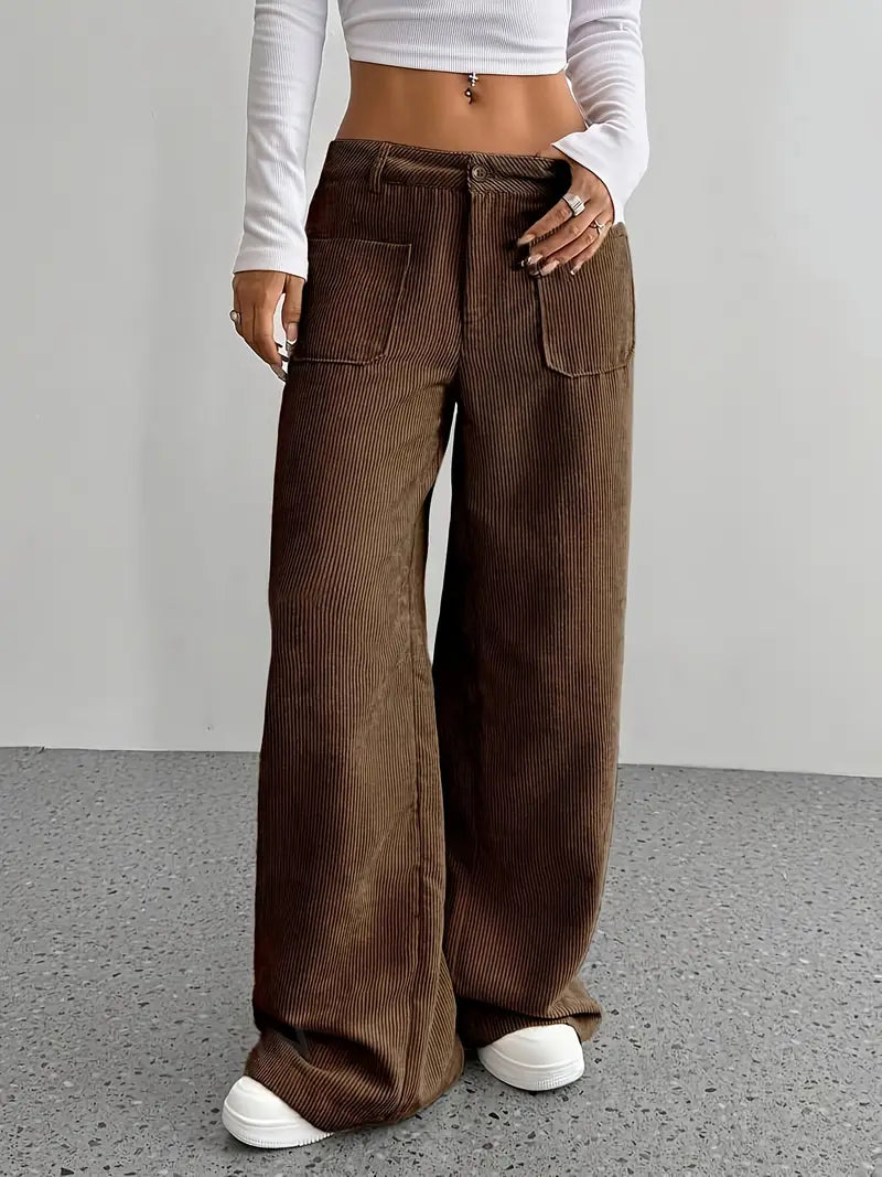 Makara – Pantaloni a cordoncino con gamba larga