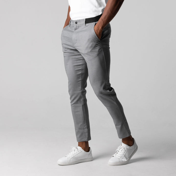 Pantalon chino homme slim fit – pantalon business stretch à jambe étroite pour loisirs et bureau