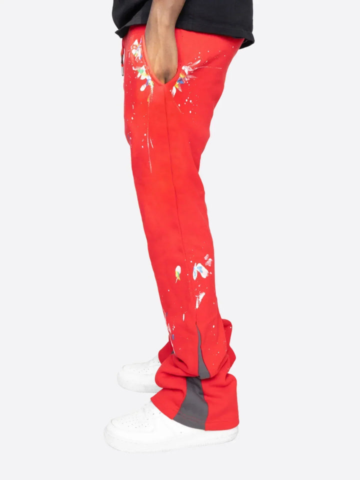 Farbspritzer Flare Sweatpants für entspannte Tage