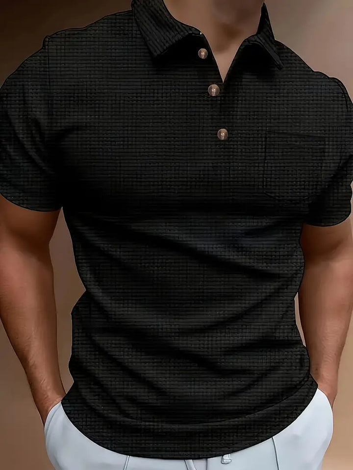 Polo pour homme avec patte de boutonnage – Chemise décontractée slim fit au style business casual moderne