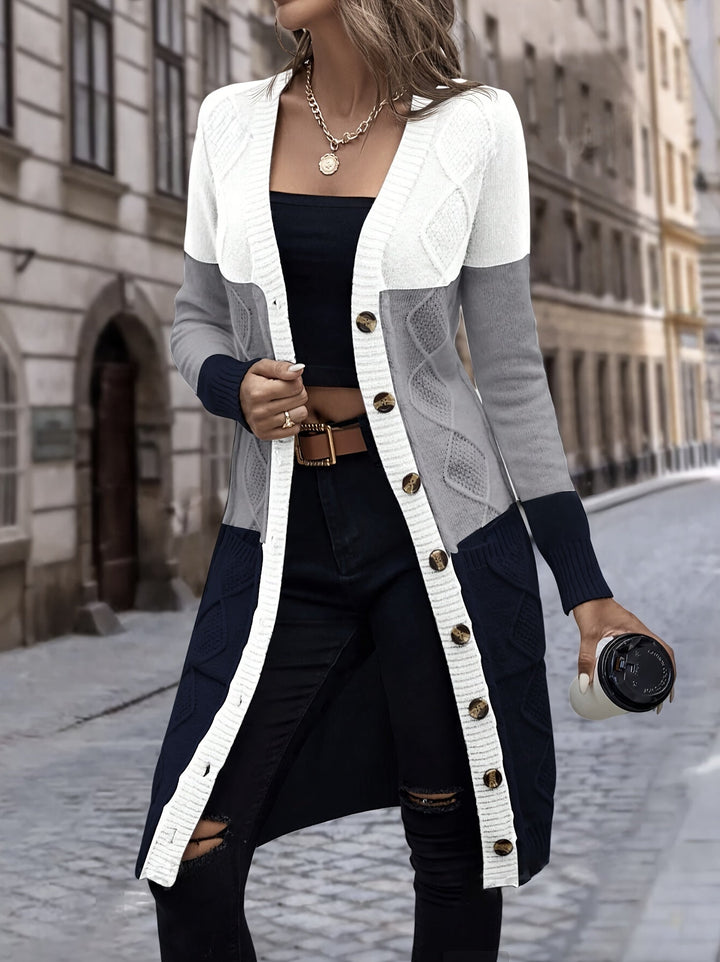 Stilvoller Ein-Knopf Woll Strickcardigan für Damen | Perfekt für den Alltag