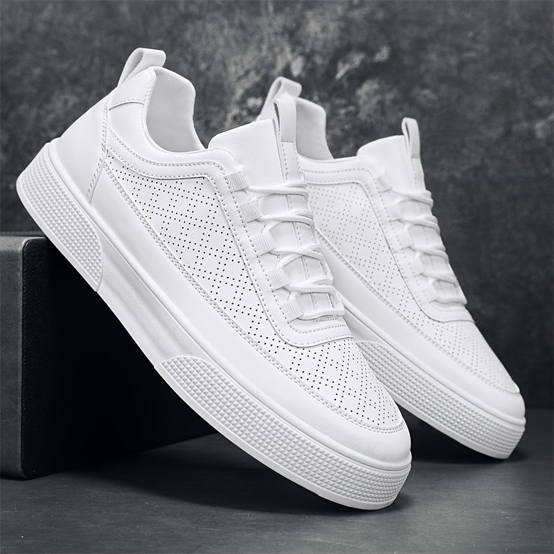 Baskets minimalistes pour hommes en blanc – Chaussures de loisirs confortables au look épuré