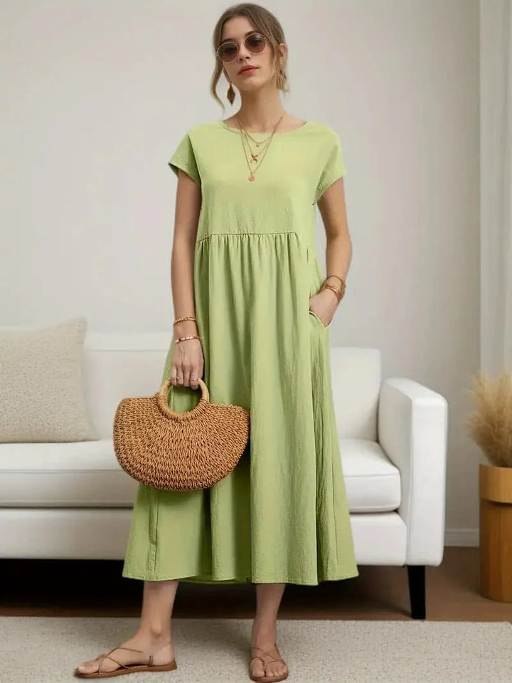 Robe Midi Classique – Élégance et Confort au Quotidien