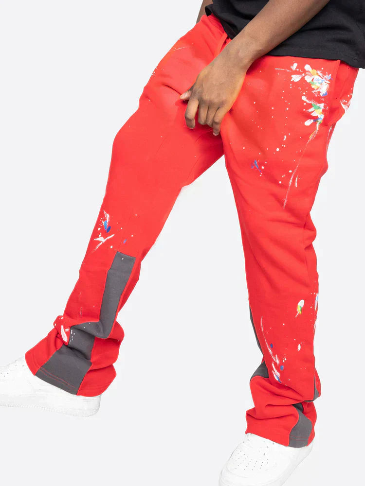 Farbspritzer Flare Sweatpants für entspannte Tage