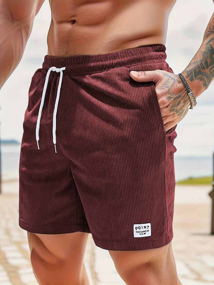 Men's swim shorts with elastic waistband & drawstring – Lightweight beach shorts for summer, vacation & sports