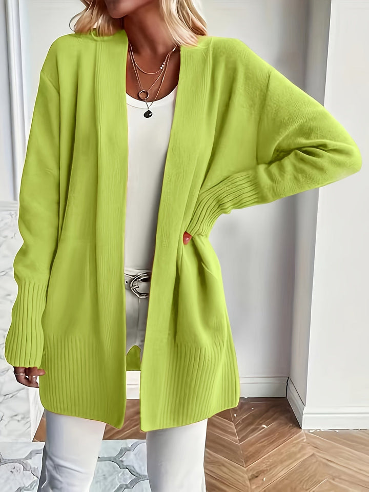 Lässiger Strickwaren-Woll-Cardigan mit Tasche für Damen | Perfekt für den Alltag