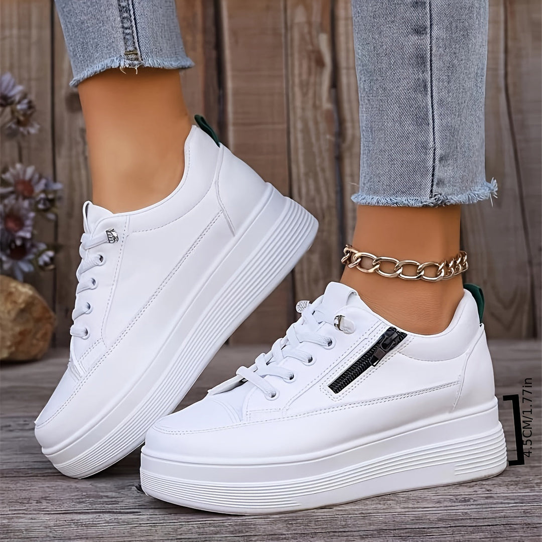 Stilvolle Einfarbige Sneaker für Damen | Perfekt für Alltag