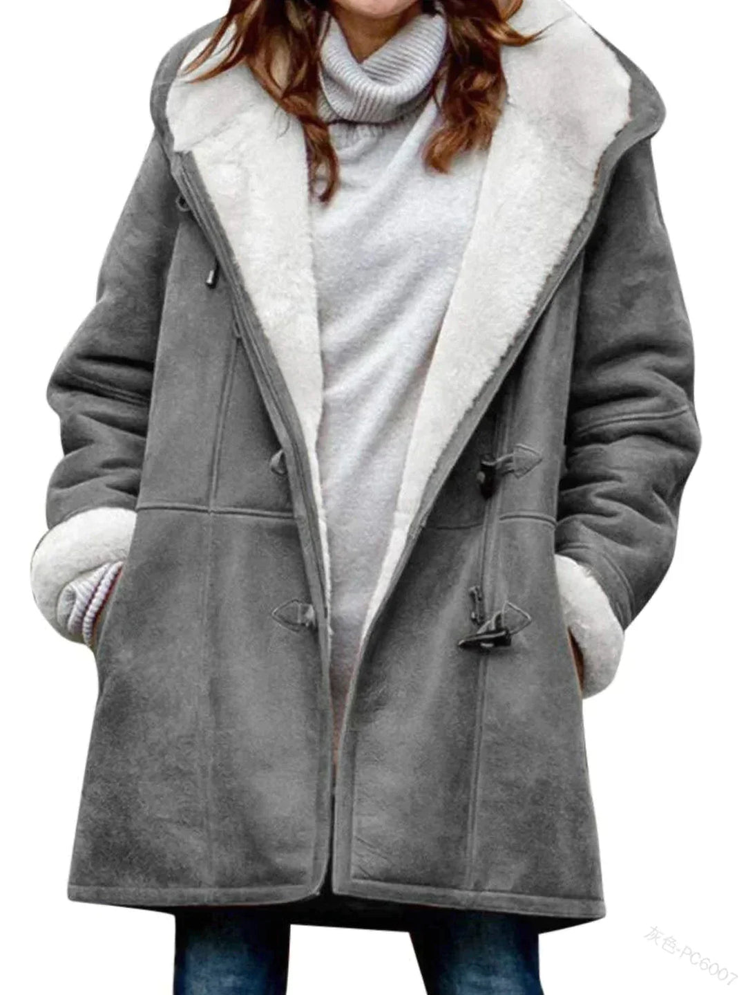 Ingrid | Giacca in pile calda con cappuccio per donna
