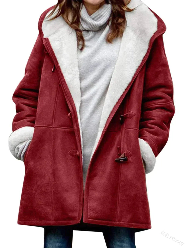 Ingrid | Giacca in pile calda con cappuccio per donna