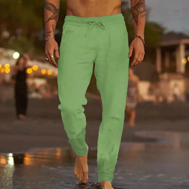 MAIKO - Pantaloni casual in lino per uomo