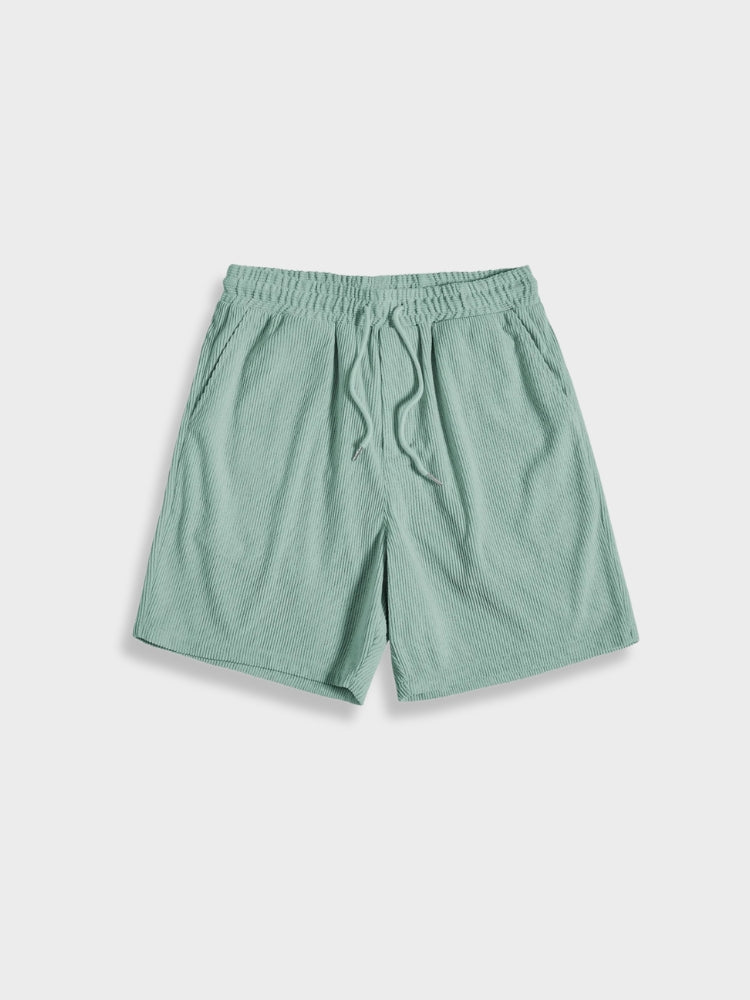 Pantaloncini in velluto a coste + camicia a maniche corte da uomo - stile Old money