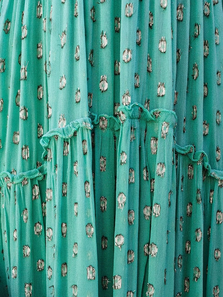 Boho Maxikleid Damen mit Spaghettiträgern – Luftiges Sommerkleid mit V-Ausschnitt & Blumenmuster für Strand & Urlaub