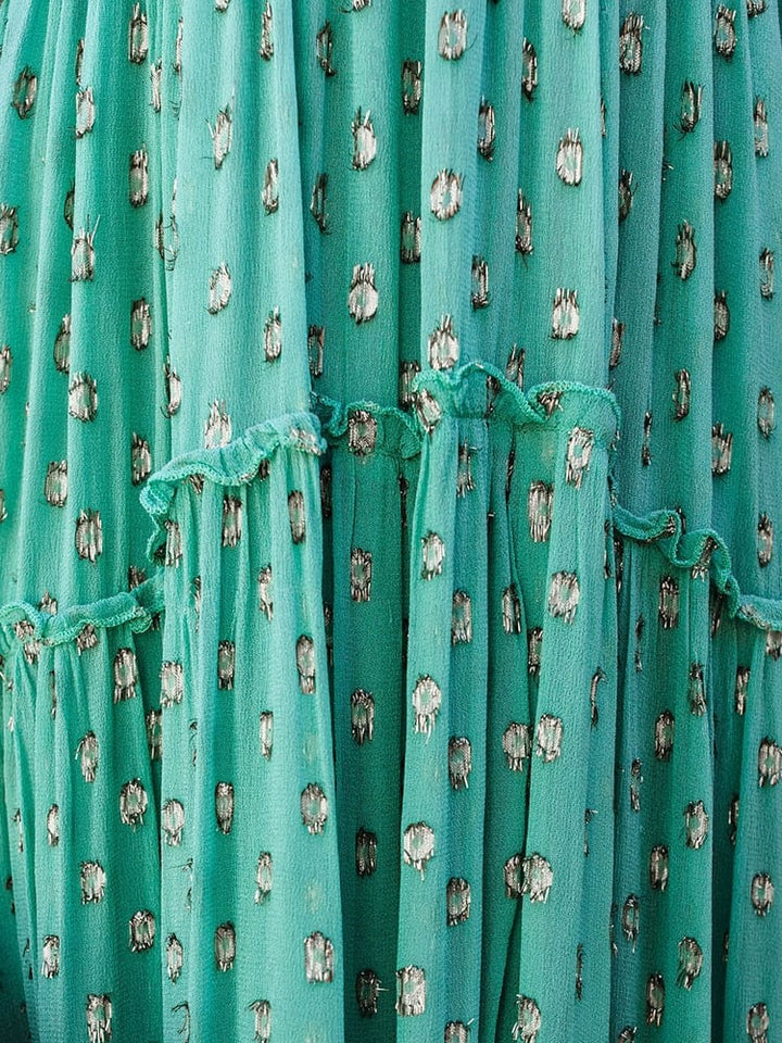 Boho Maxikleid Damen mit Spaghettiträgern – Luftiges Sommerkleid mit V-Ausschnitt & Blumenmuster für Strand & Urlaub