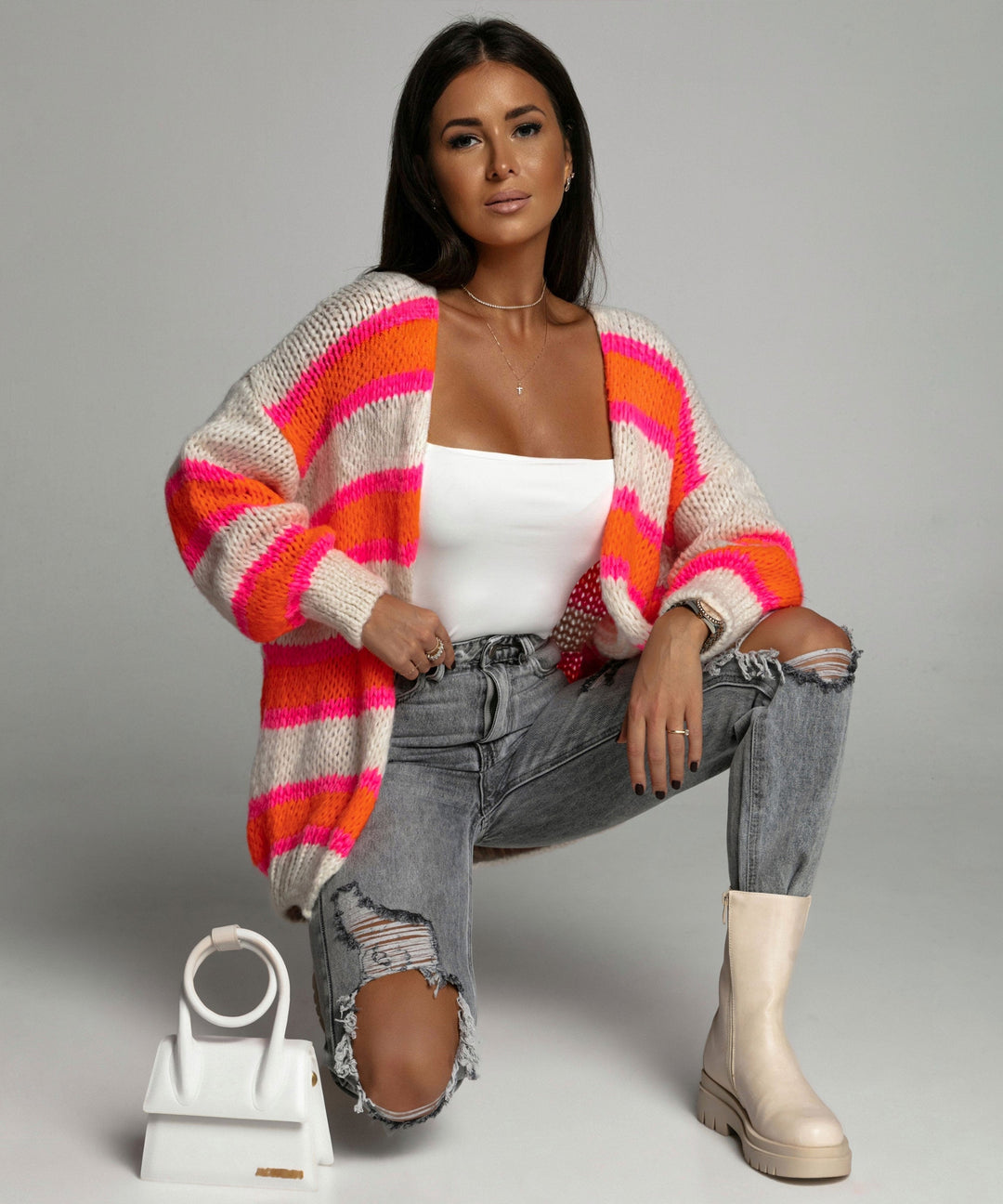 Long beige boots
