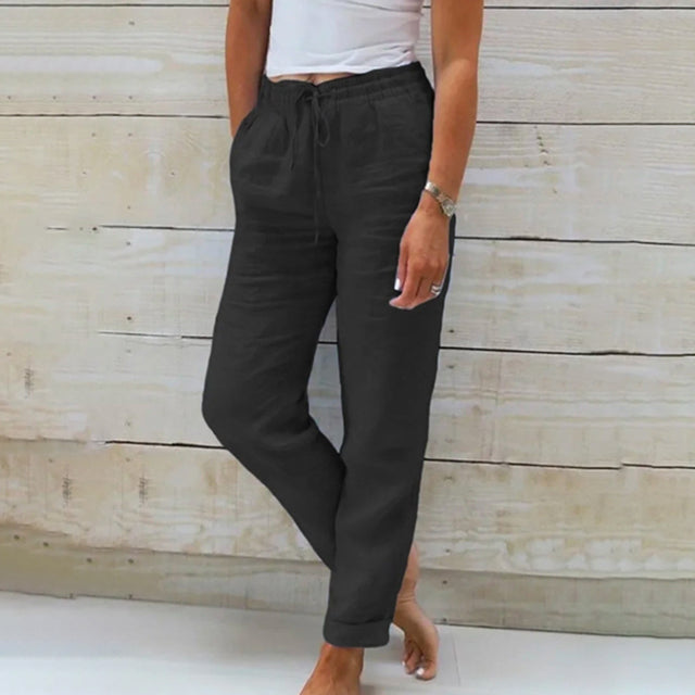 Olivine - Pantalon droit - Décontracté - Style formel - Pour un usage de loisirs pour femmes