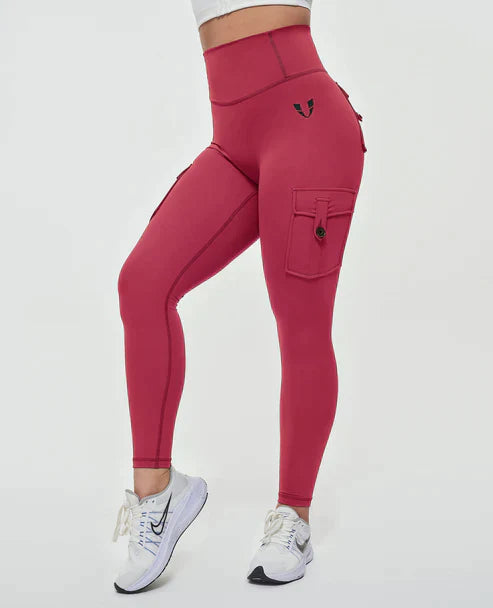 Leggings de sport taille haute pour femmes avec poches cargo et coupe sculptante pour entraînements et loisirs