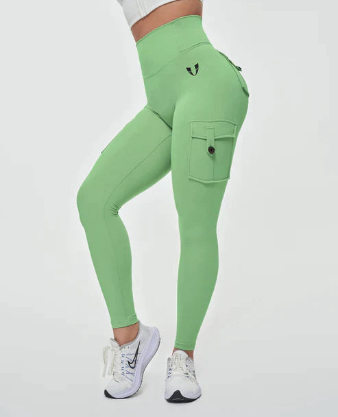 Leggings de sport taille haute pour femmes avec poches cargo et coupe sculptante pour entraînements et loisirs
