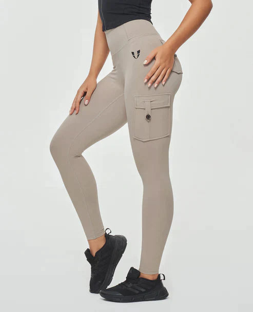 Leggings de sport taille haute pour femmes avec poches cargo et coupe sculptante pour entraînements et loisirs