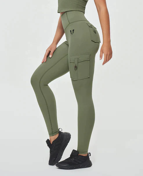 Leggings de sport taille haute pour femmes avec poches cargo et coupe sculptante pour entraînements et loisirs