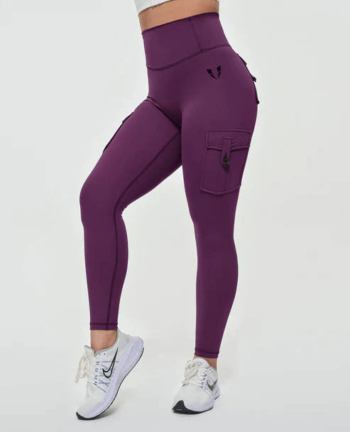Leggings de sport taille haute pour femmes avec poches cargo et coupe sculptante pour entraînements et loisirs
