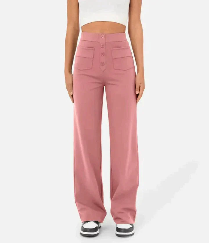 Amabel - Pantalon de loisirs taille haute et allongé