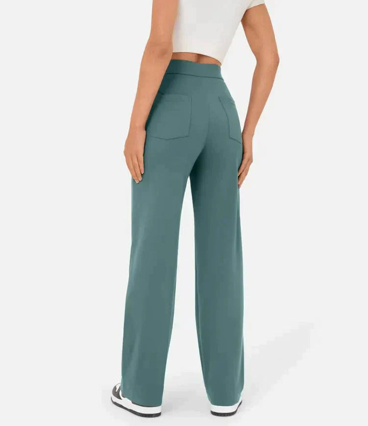 Anni - Pantalon taille haute confortable en tissu confortable