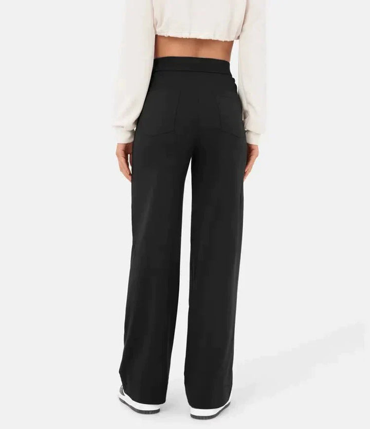 Anni - Pantalon taille haute confortable en tissu confortable
