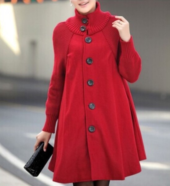Louise - Cappotto patchwork chiuso con maniche lunghe