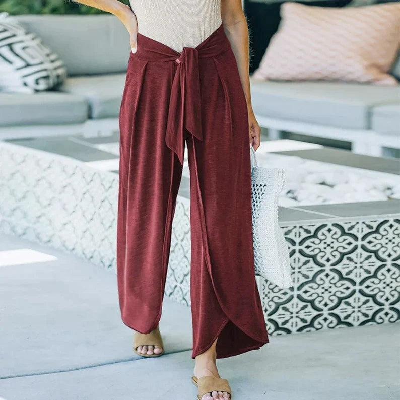 SARAH - Pantalon long avec ceinture