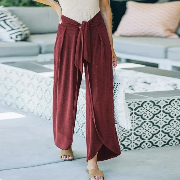 SARAH - Pantalon long avec ceinture