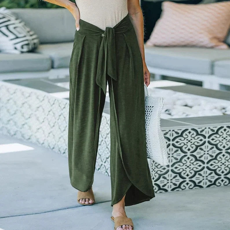 SARAH - Pantalon long avec ceinture