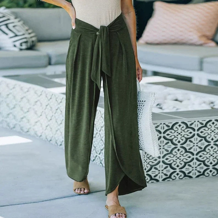 SARAH - Pantalon long avec ceinture