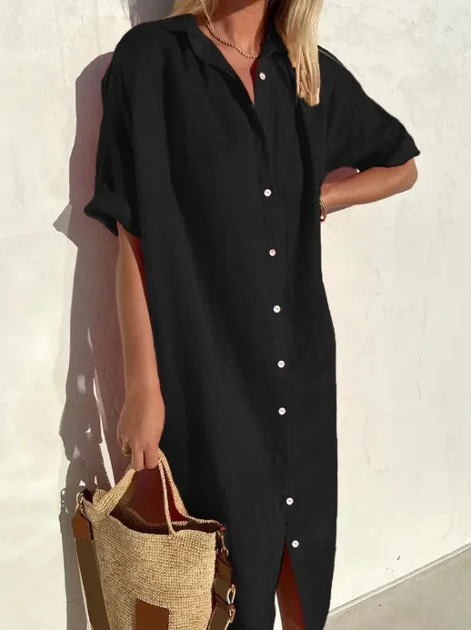 Robe chemise en lin | Camille