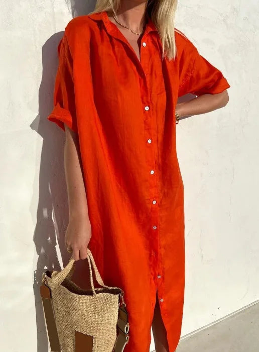 Robe chemise en lin | Camille