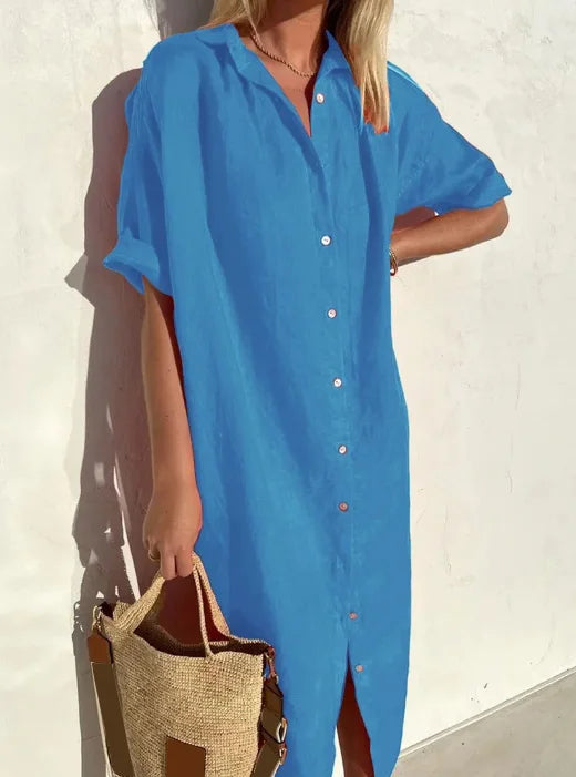 Robe chemise en lin | Camille