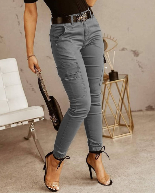 Valerie - pantalon cargo taille haute