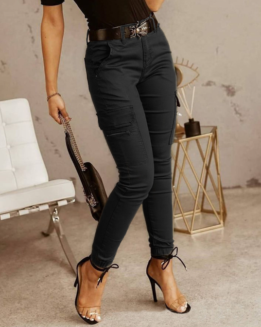 Valerie - pantalon cargo taille haute