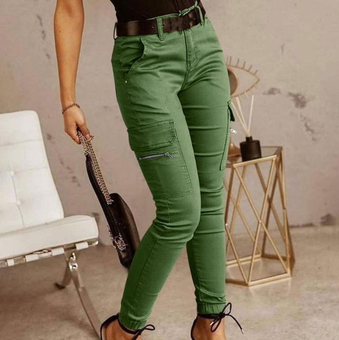 Valerie - pantalon cargo taille haute
