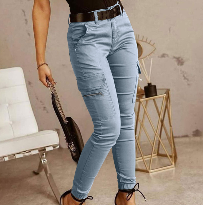 Valerie - pantalon cargo taille haute