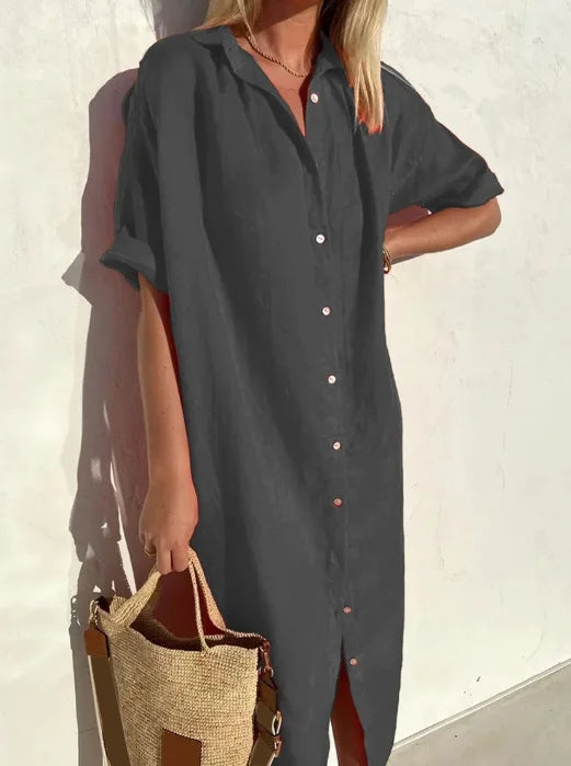 Robe chemise en lin | Camille