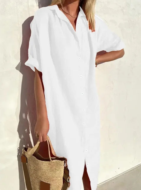 Robe chemise en lin | Camille