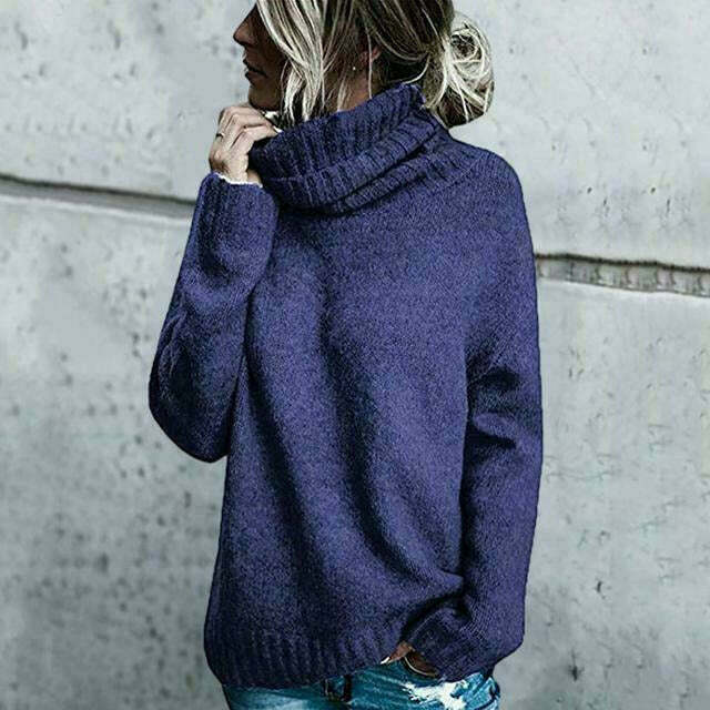 Comfortable oversized wool turtleneck sweater for women | Comfortable streetwear for women