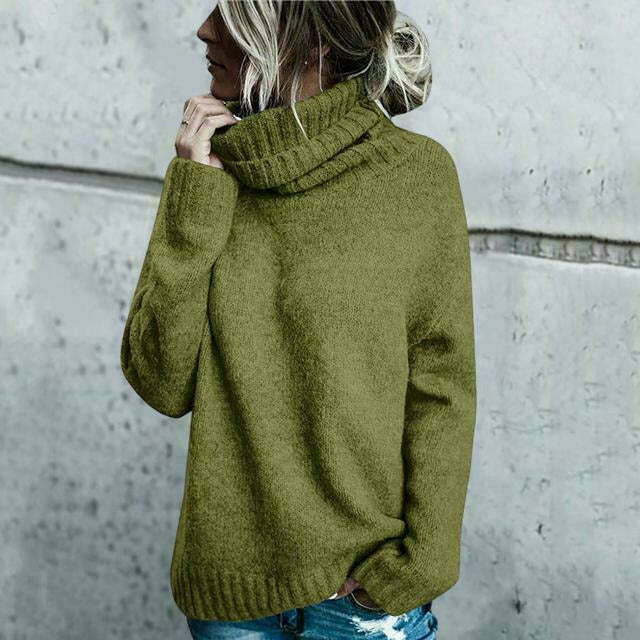 Comfortable oversized wool turtleneck sweater for women | Comfortable streetwear for women