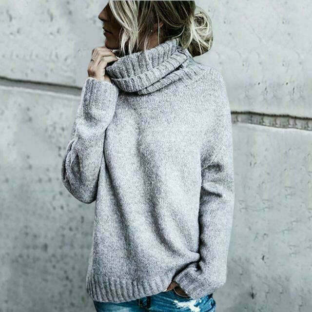 Comfortable oversized wool turtleneck sweater for women | Comfortable streetwear for women