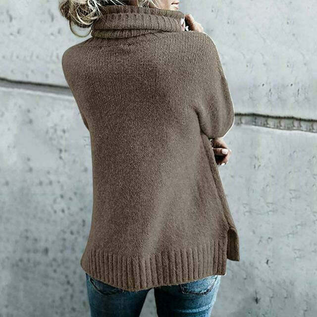 Comfortable oversized wool turtleneck sweater for women | Comfortable streetwear for women