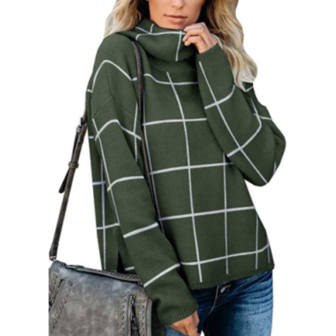 Lässiger Baumwoll-Rollkragenpullover für Damen | Perfekt für lässige Tage