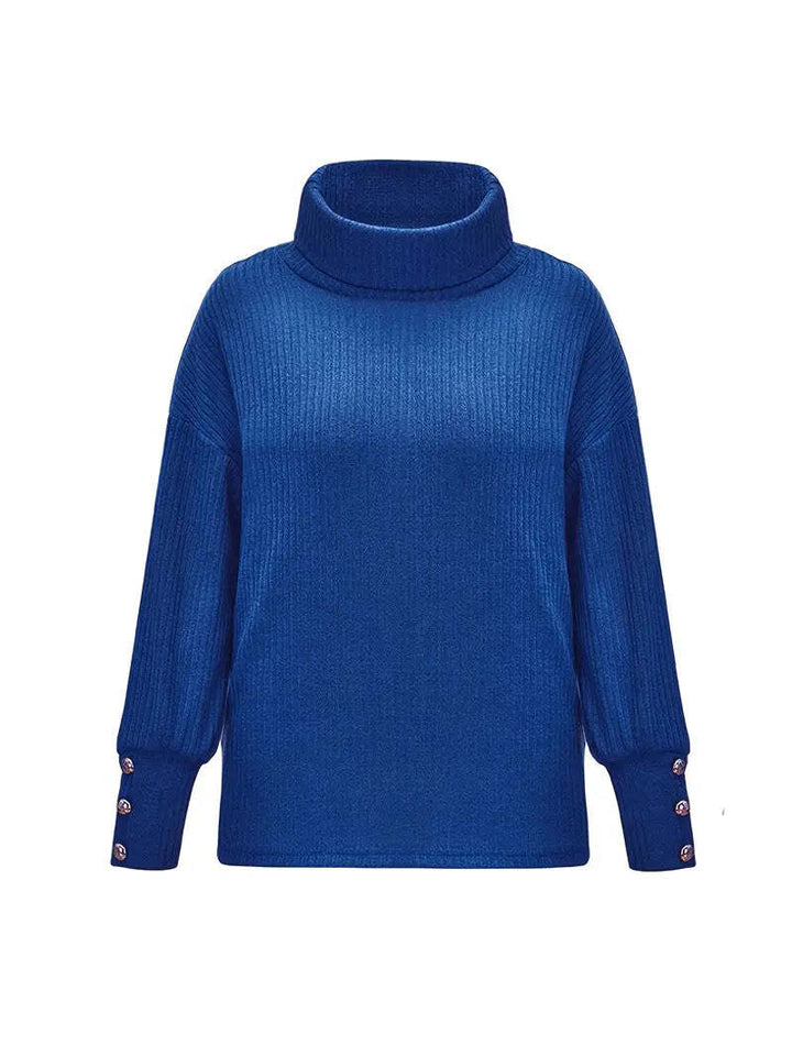 Pull à col roulé en coton décontracté pour femmes | Parfait pour les journées décontractées