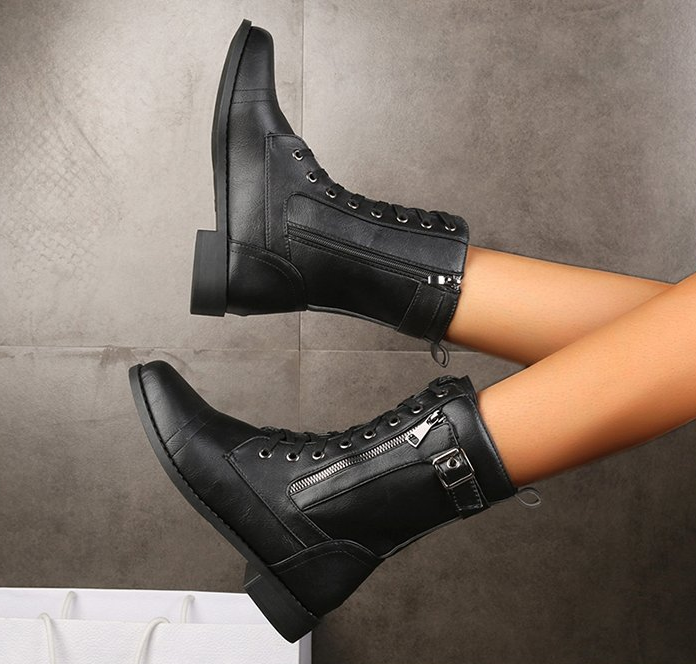 Linnea - Bottines courtes à talon épais