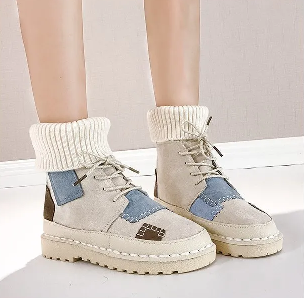Luna - Frauen Boden flache Stiefel